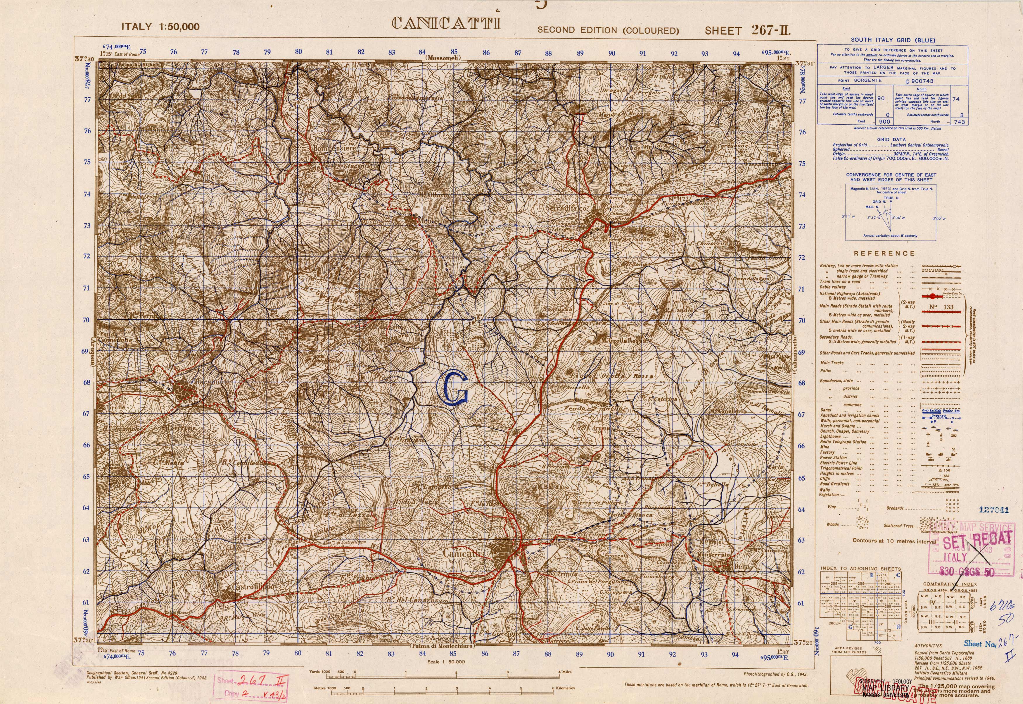 Canicatti - Sheet 267 II Canicatti - Sheet 267 II