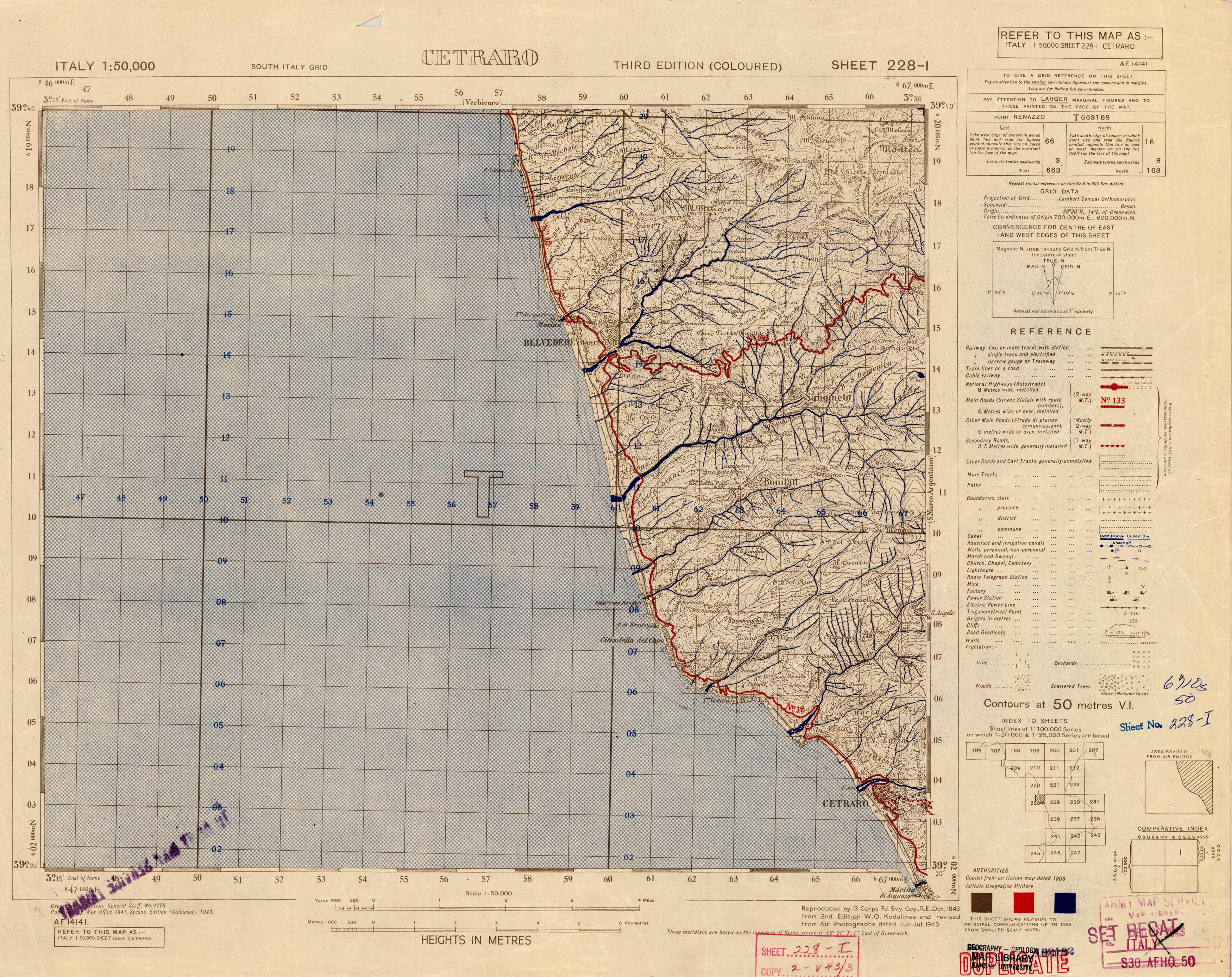 Cetraro - Sheet 228 I