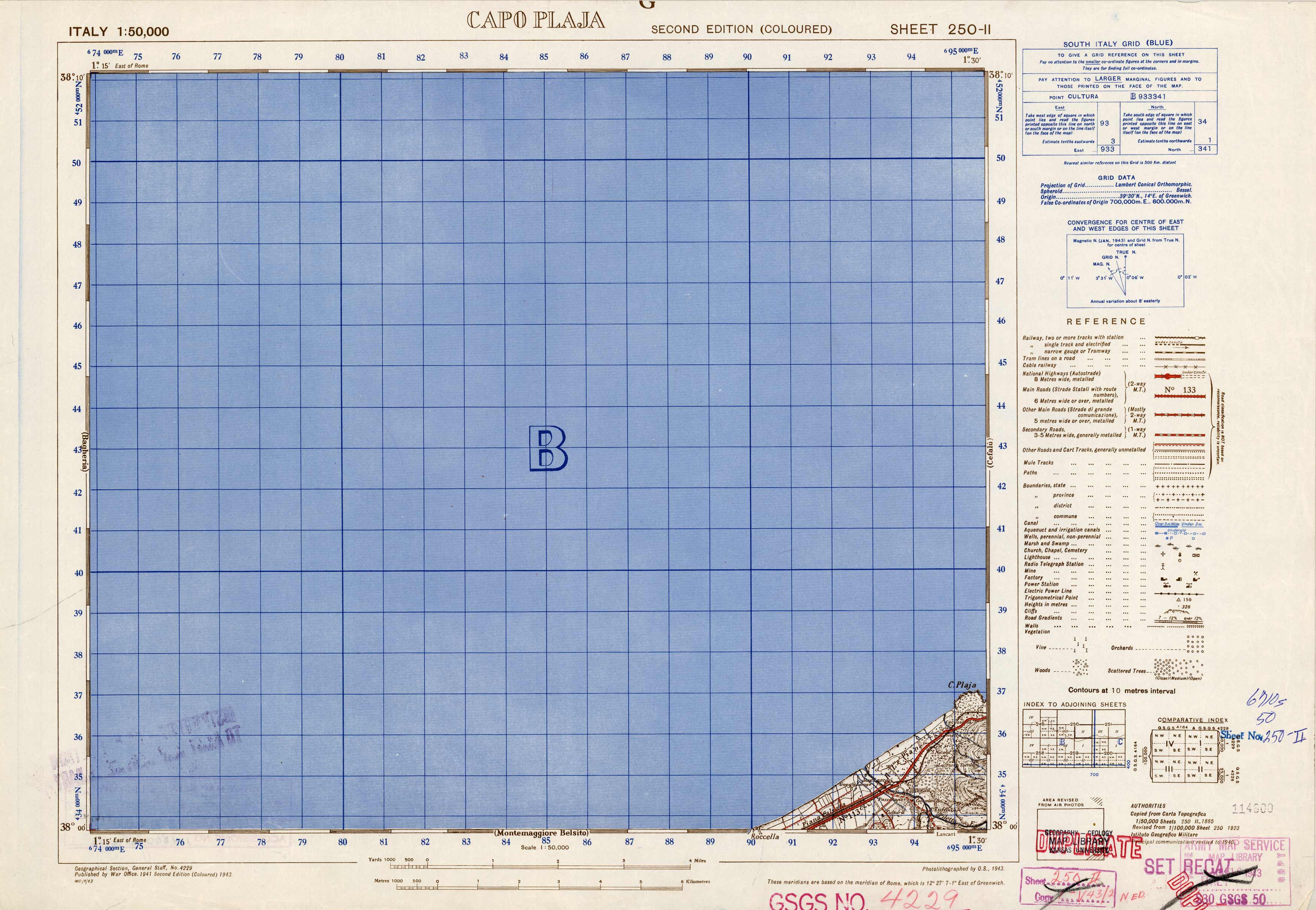 Capo Plaja (Cape Plaja) - Sheet 250 II Capo Plaja (Cape Plaja) - Sheet 250 II