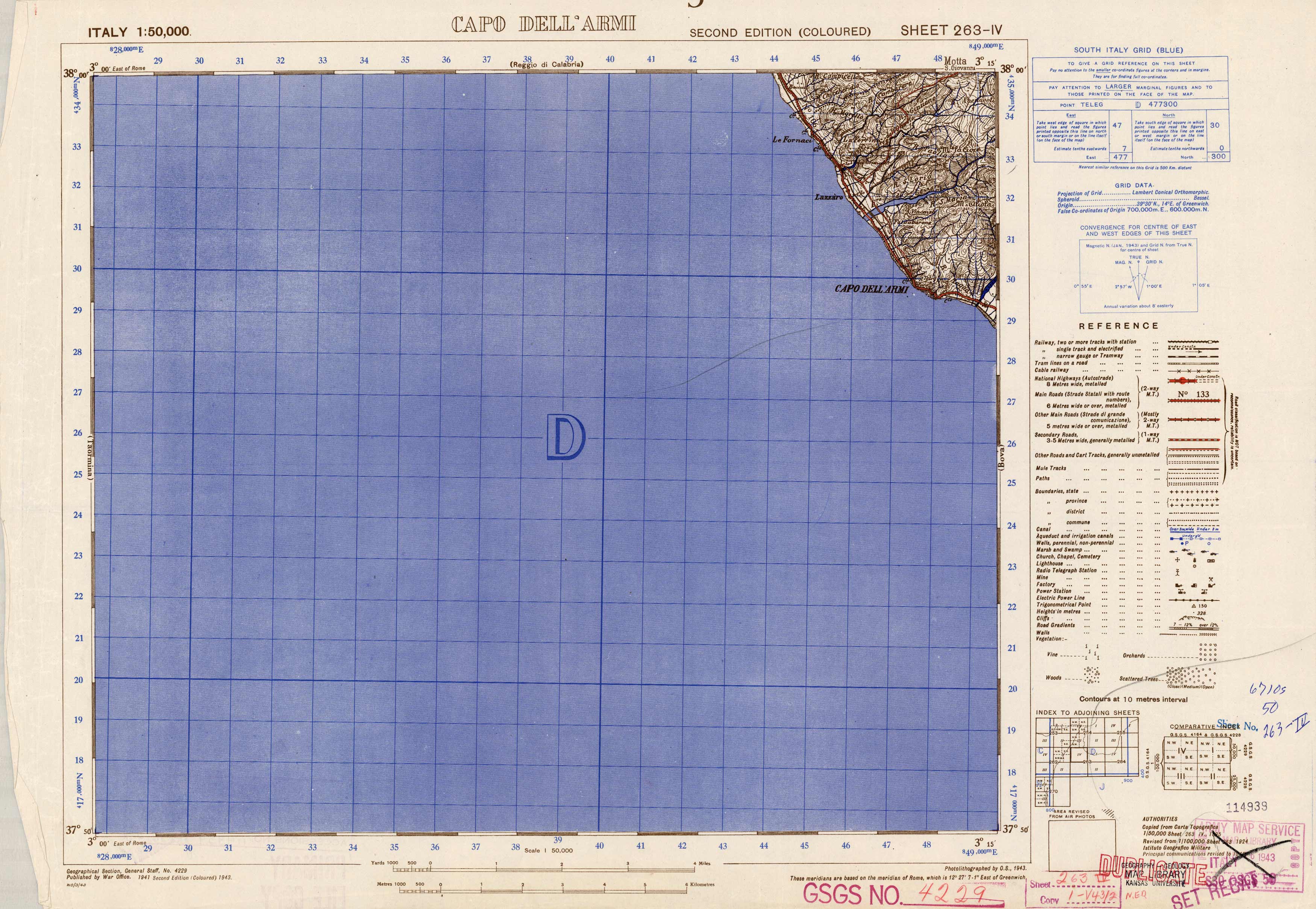 Capo DellArmi (Cape Dell'Armi) - Sheet 263 IV' Capo DellArmi (Cape Dell'Armi) - Sheet 263 IV'