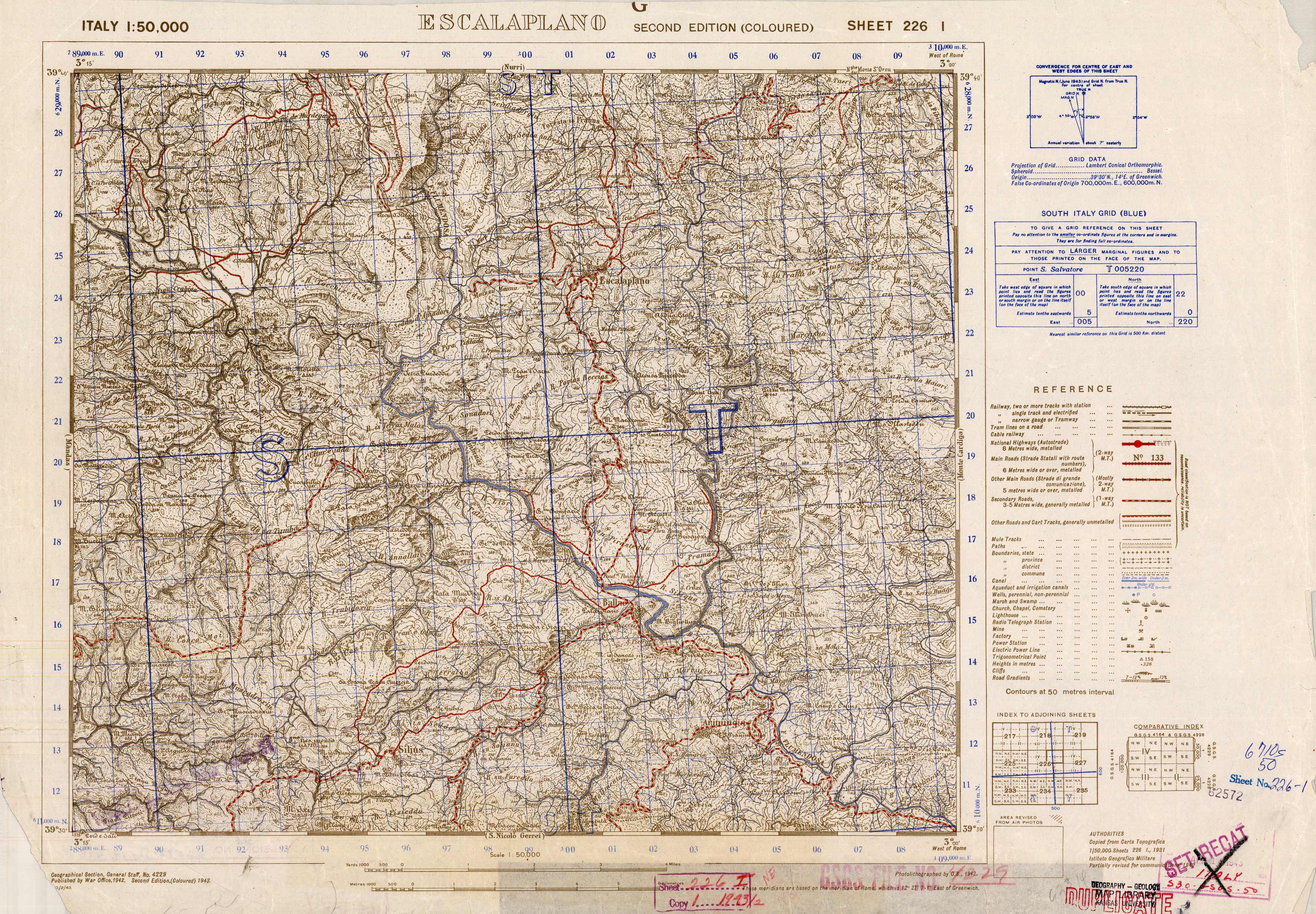 Escalaplano - Sheet 226 I Escalaplano - Sheet 226 I