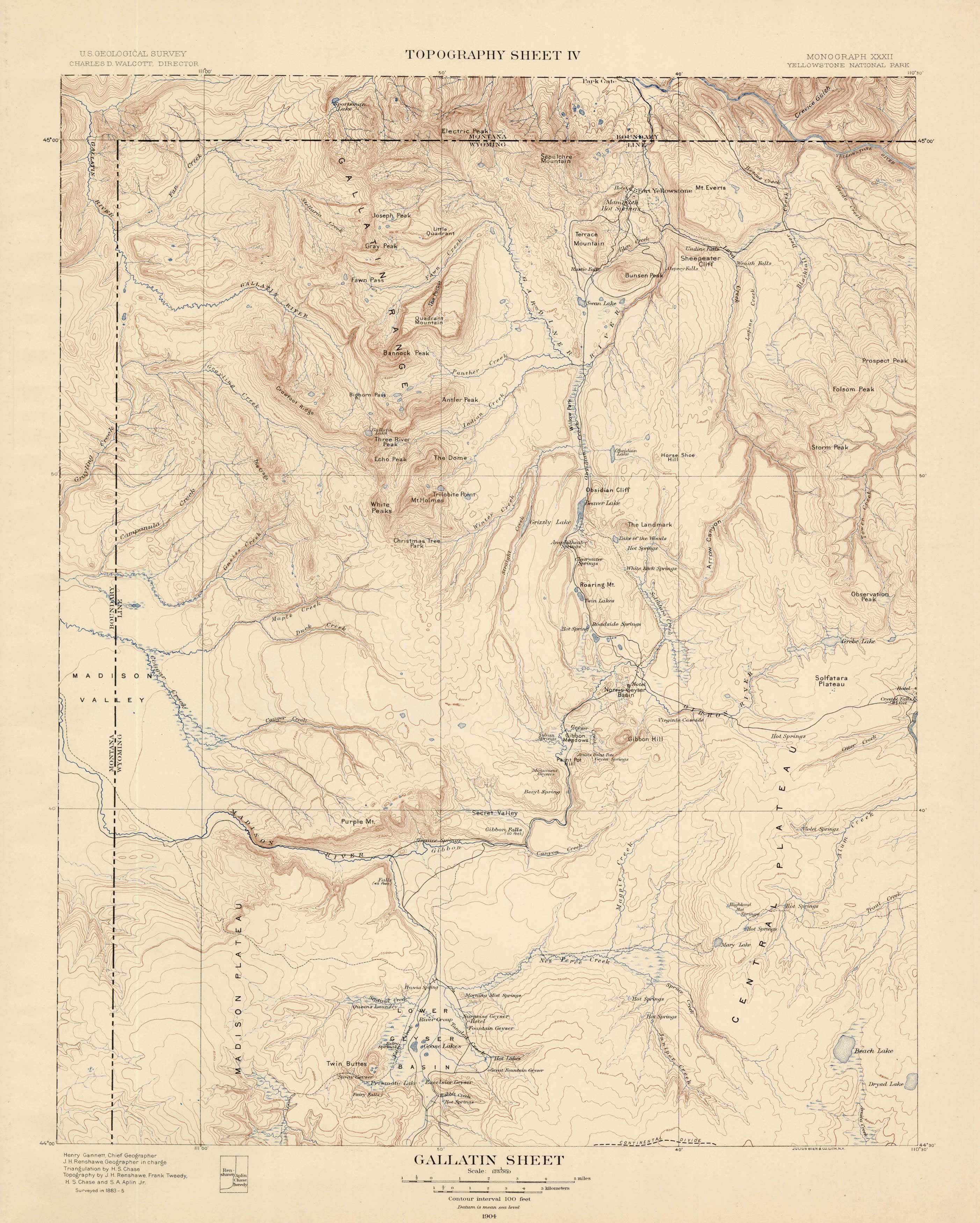 Gallatin Sheet (Topograhpy Sheet IV)
