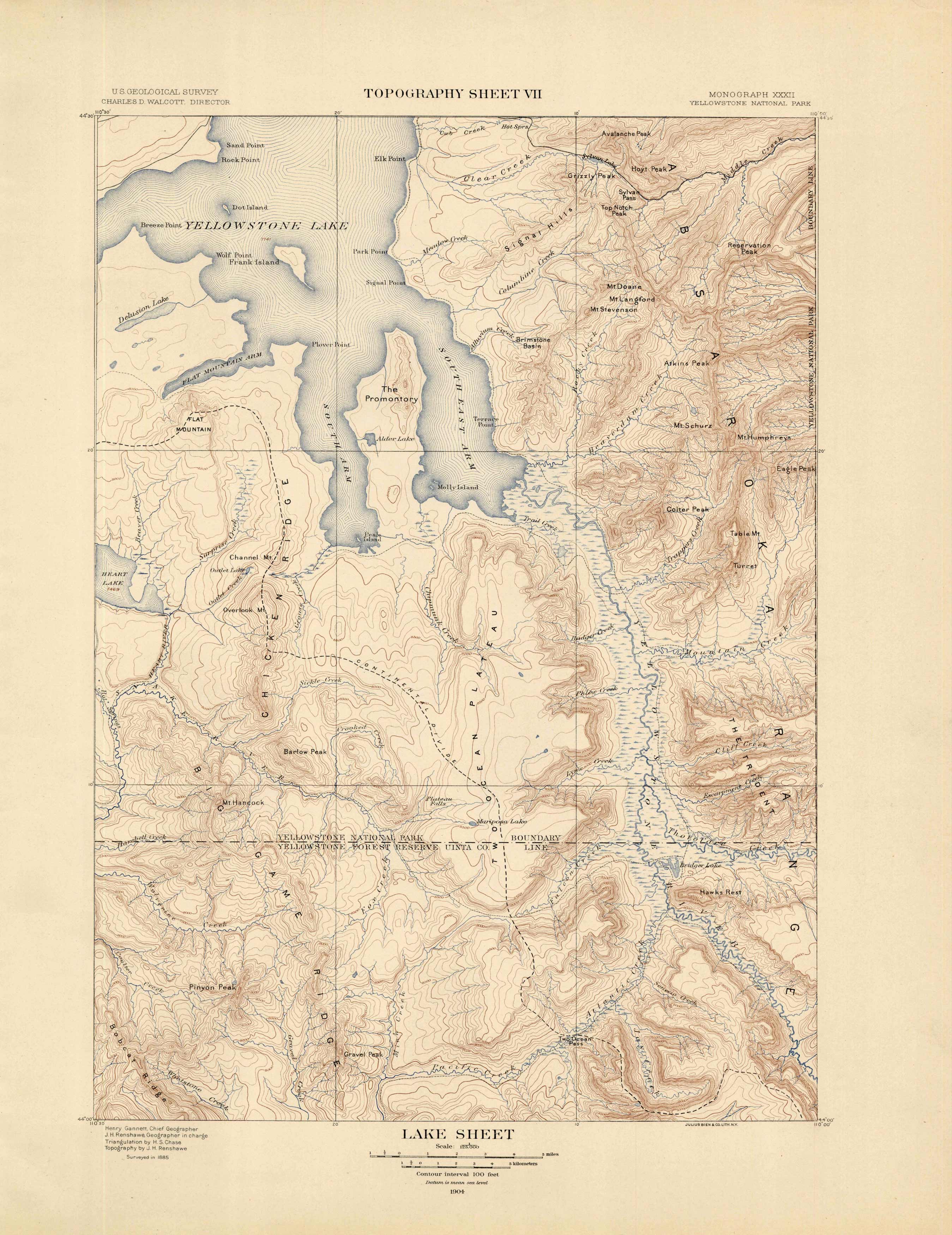 Lake Sheet (Topography Sheet VII)