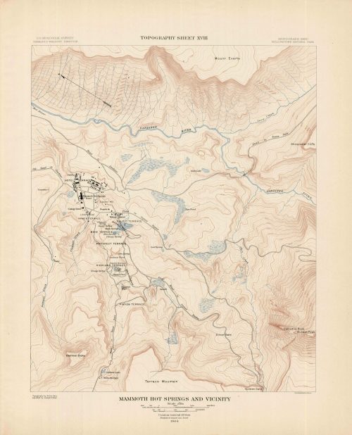 Mammoth Hot Springs and Vicinity (Topography Sheet XVIII)