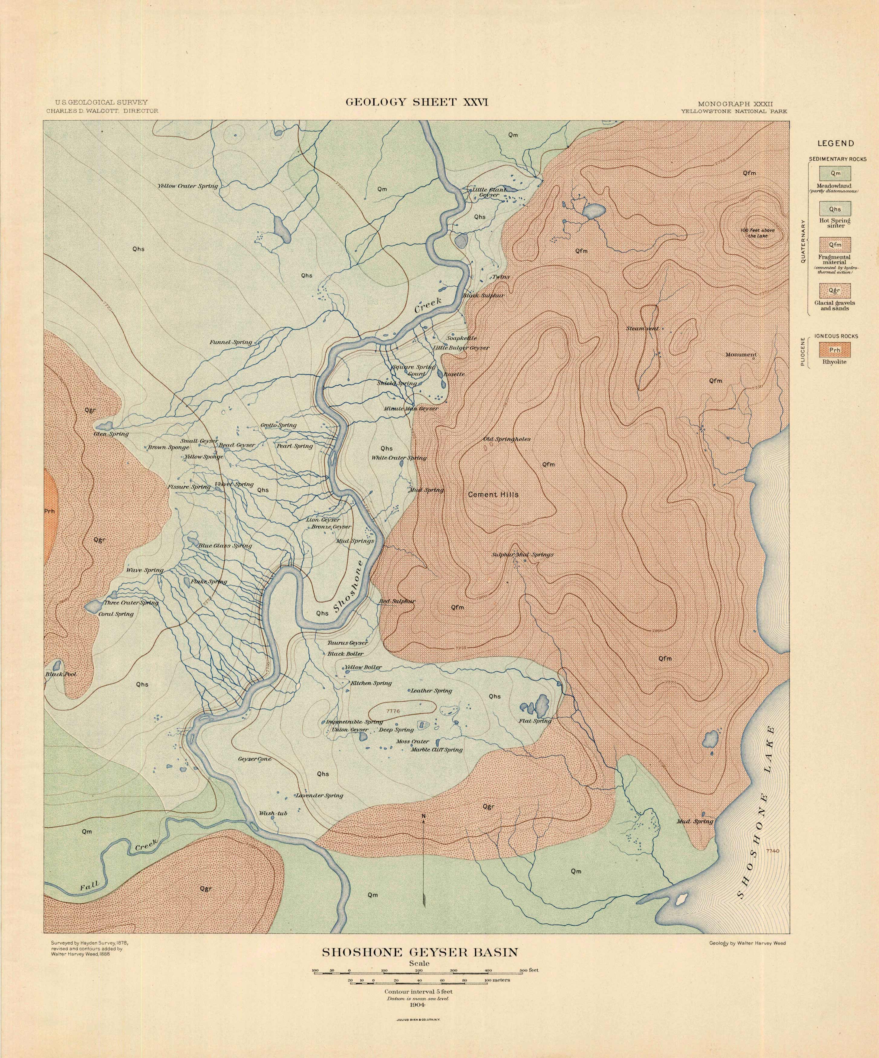 Shoshone Geyser Basin (Geology Sheet XXVI)