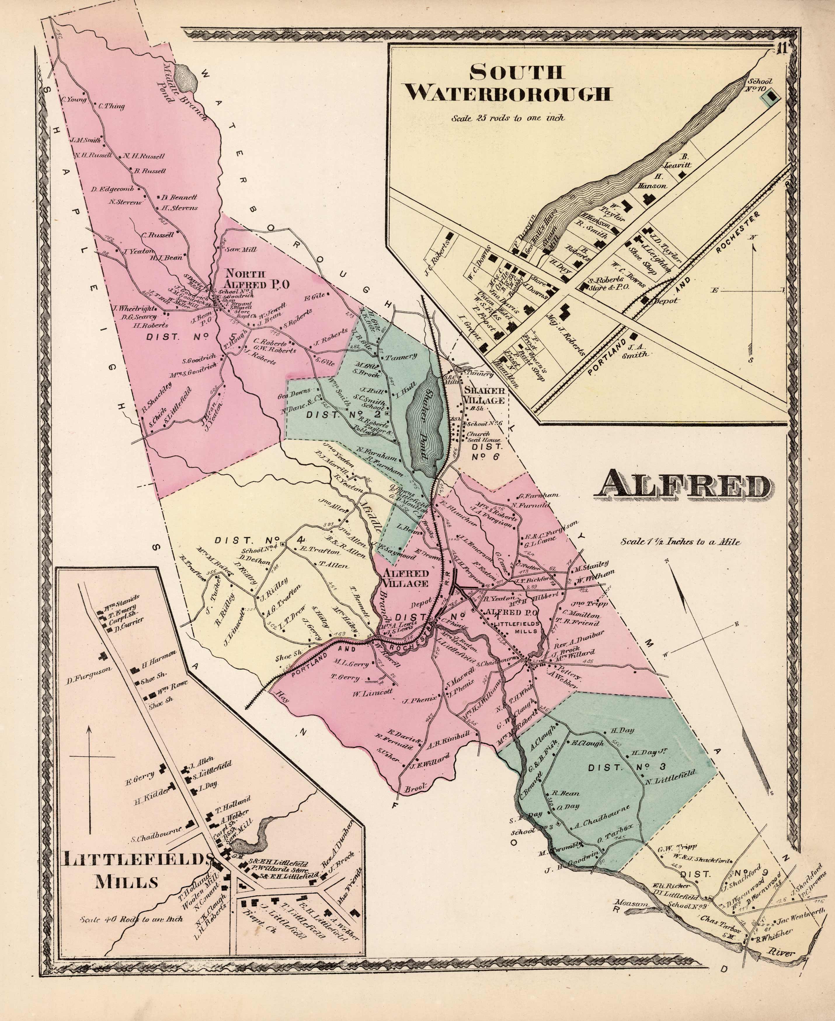 Alfred. South Waterborough. Littlefields Mills. (Maine)