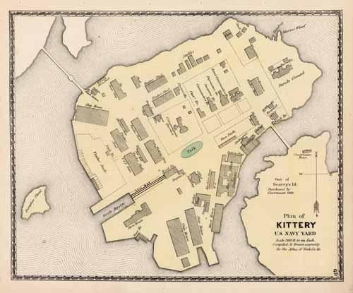 Plan of Kittery US Navy Yard (Maine)