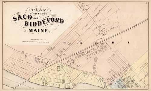 Plan of the Cities of Saco and Biddeford Maine