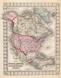 Map of North America. Showing its Political Divisions