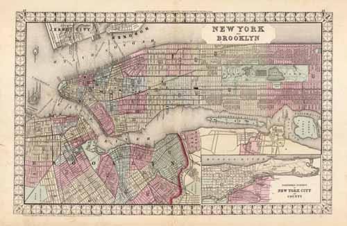 New York and Brooklyn (with inset map of the Northern Portion of New York City and County)