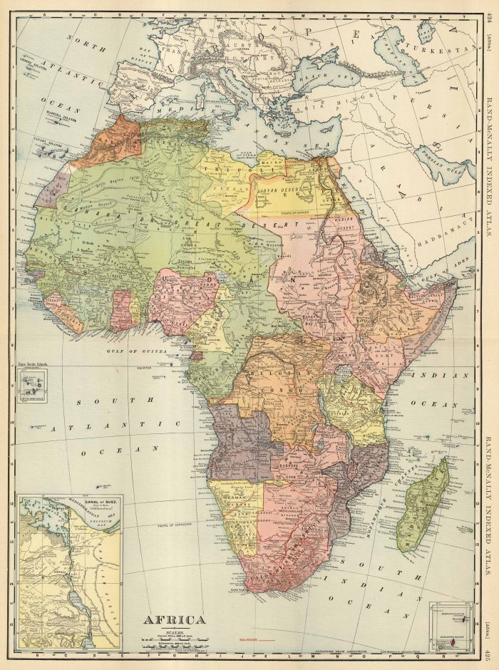 McNally's 1923 Map of Africa - Art Source International