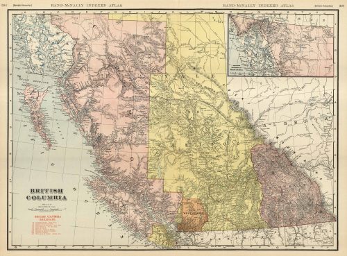 Vintage Antique British Columbia Maps