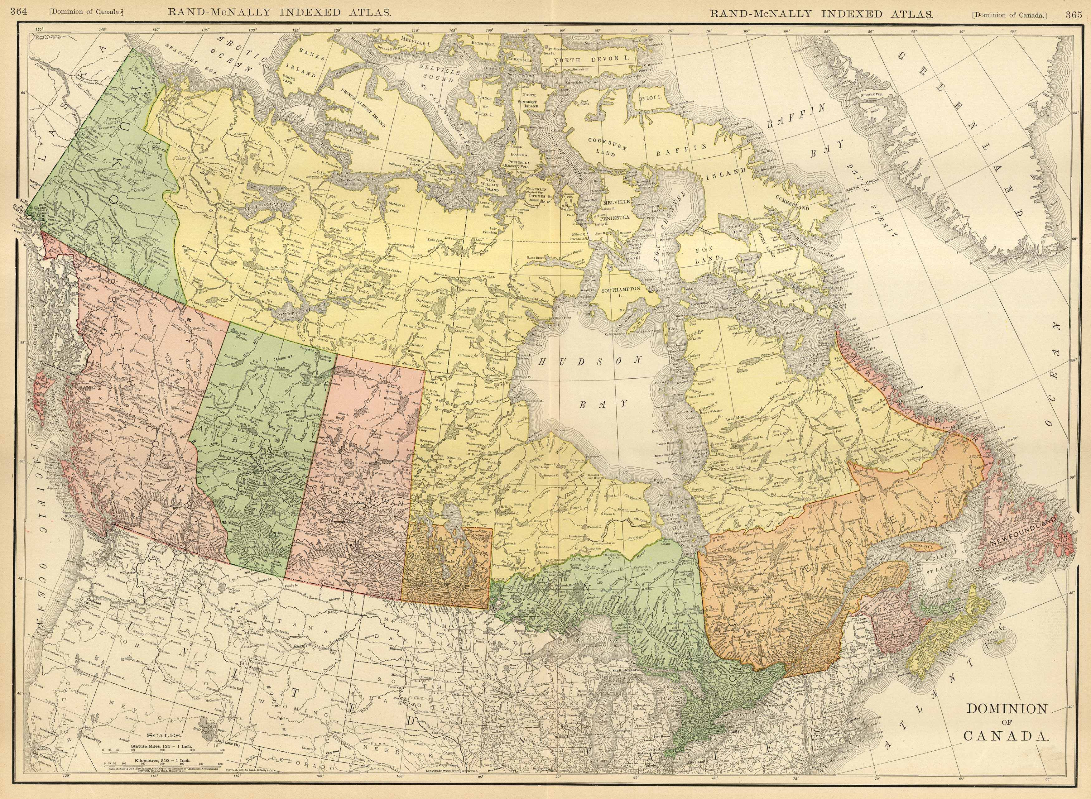 McNally's 1923 Map of the Dominion of Canada - Art Source International