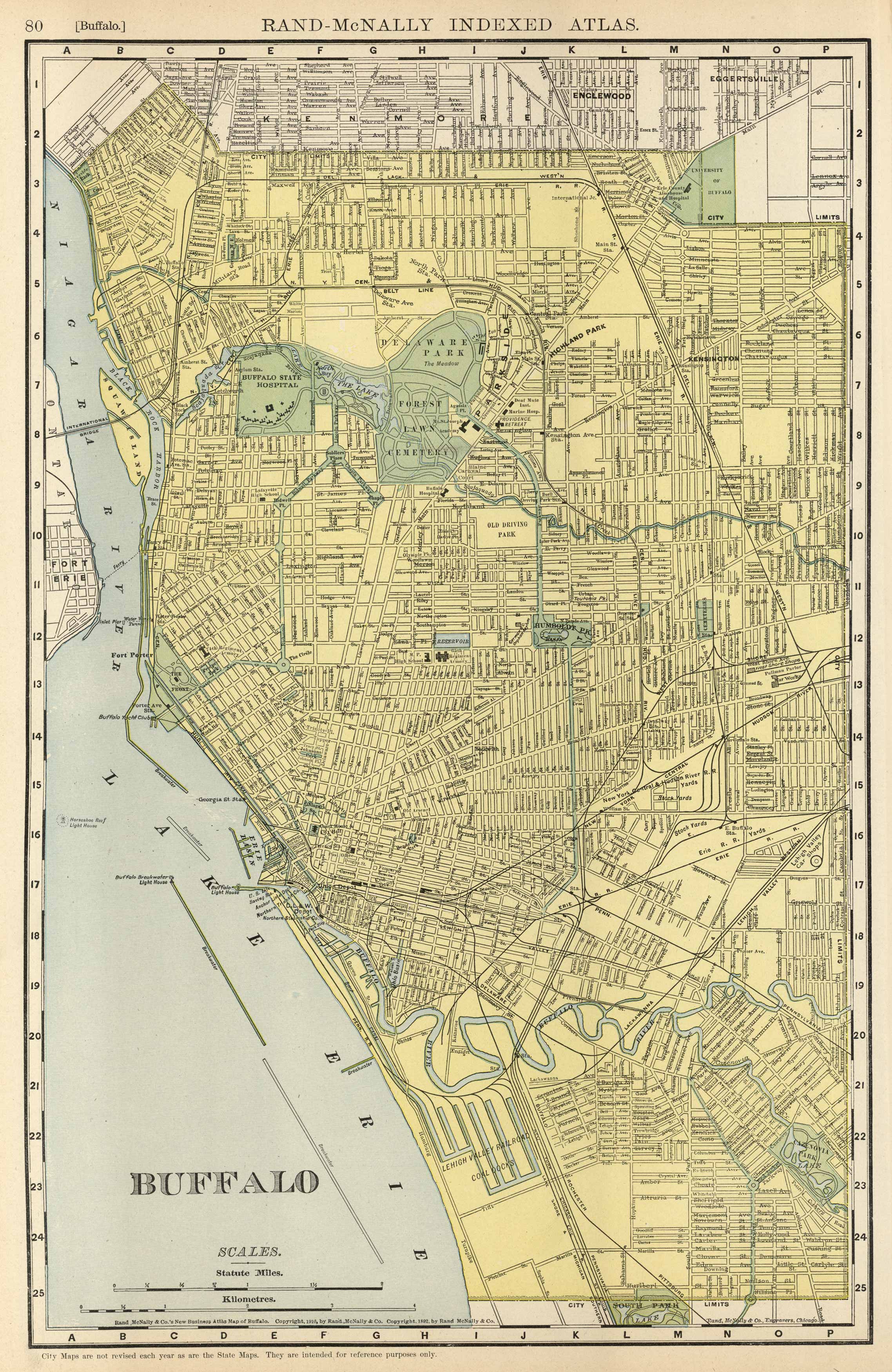 McNally's 1923 Map of Buffalo - Art Source International