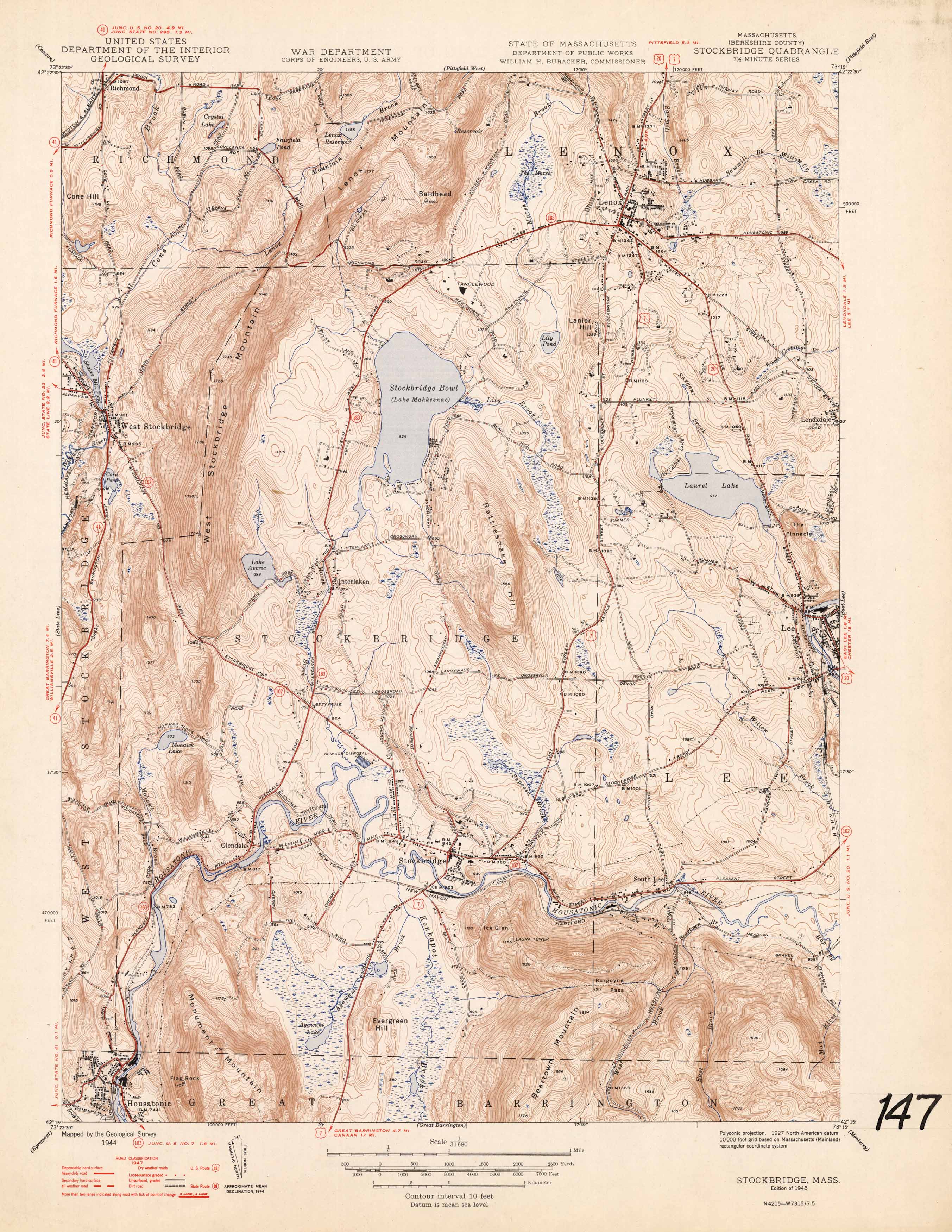 Antique Newton, Massachusetts 1948 US Geological Survey Topographic Map – Middlesex County, Boston, 2024 Waltham, Needham, Watertown Hyde Park MA