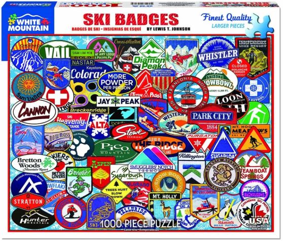 White Mountain Puzzles National Park Badges 1000 Piece Jigsaw Puzzle