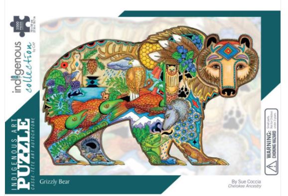 hoog generatie Op de kop van Indigenous Collection, Grizzly Bear, 1,000 Piece Puzzle - Art Source  International