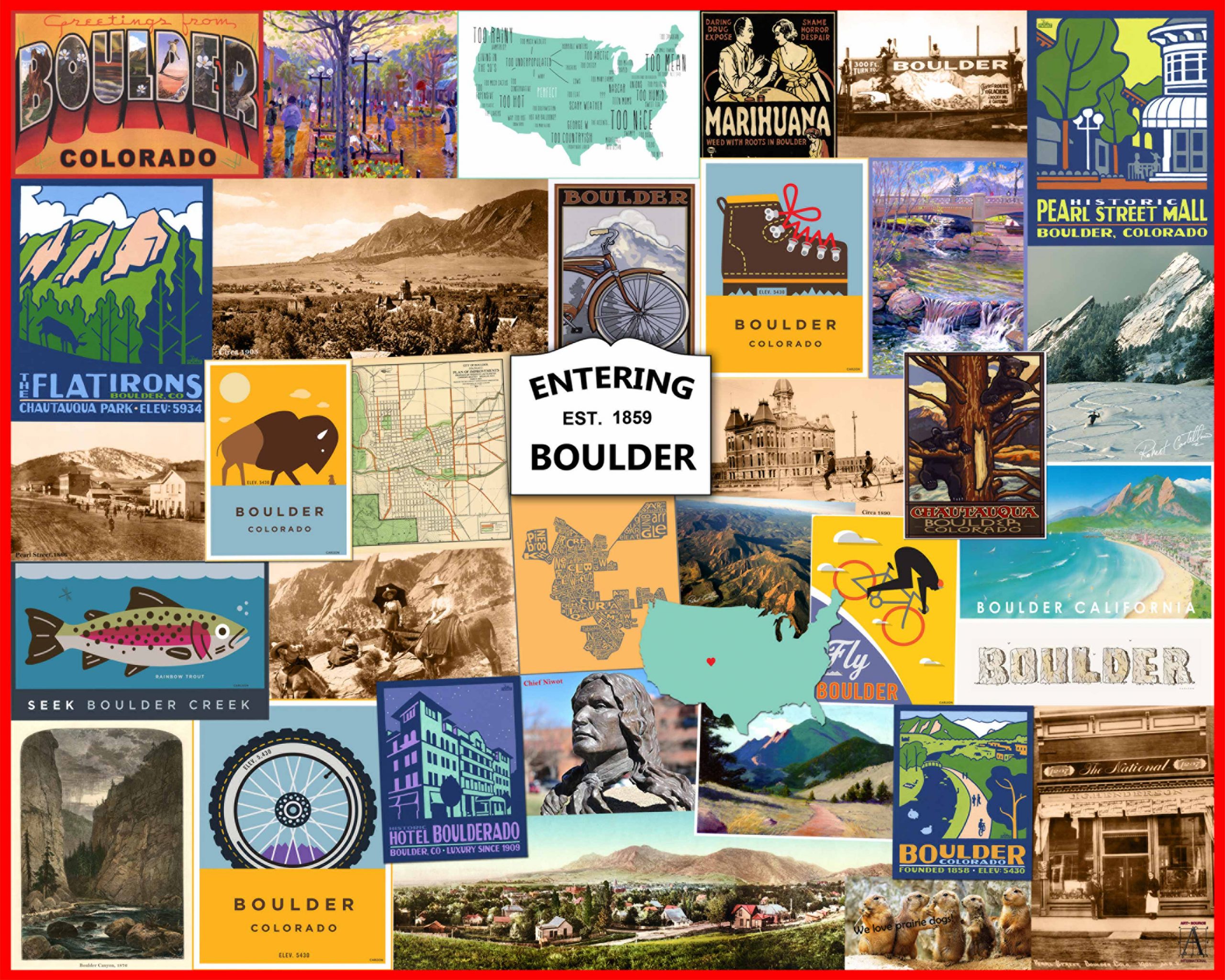 Beautiful Boulder Colorado, Poster Art Source International