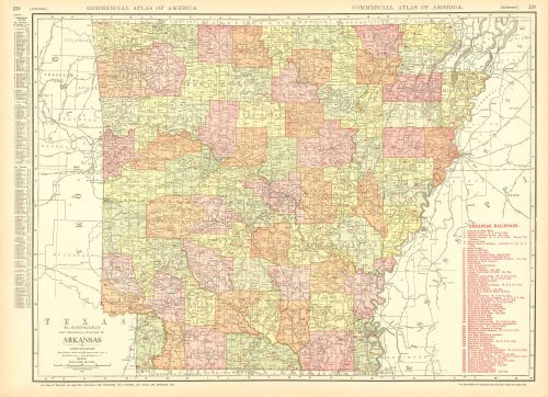 Vintage Antique Arkansas Maps