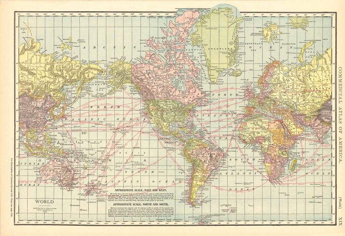 McNally's 1915 Map of the World - Art Source International