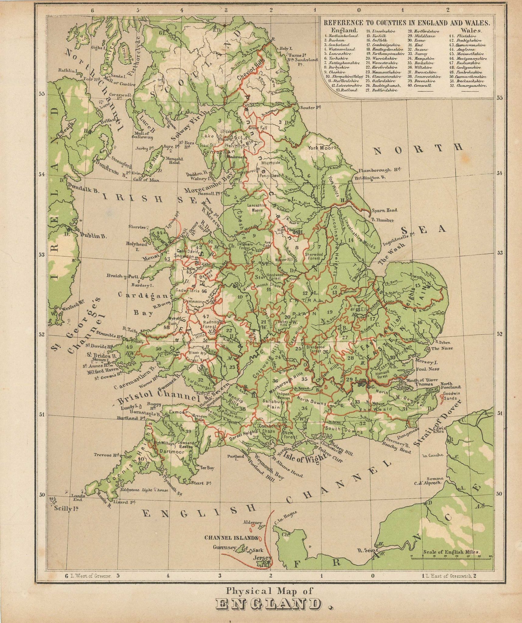 Royal Relief Atlas of All Parts of the World 1885 - Physical Map of ...