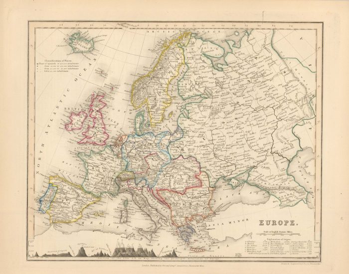 Milner S 1850 Map Of Europe Art Source International   MILNER 1850 EUROPE 700x550 