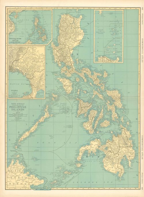 McNally's 1928 Map of Philippine Islands - Art Source International