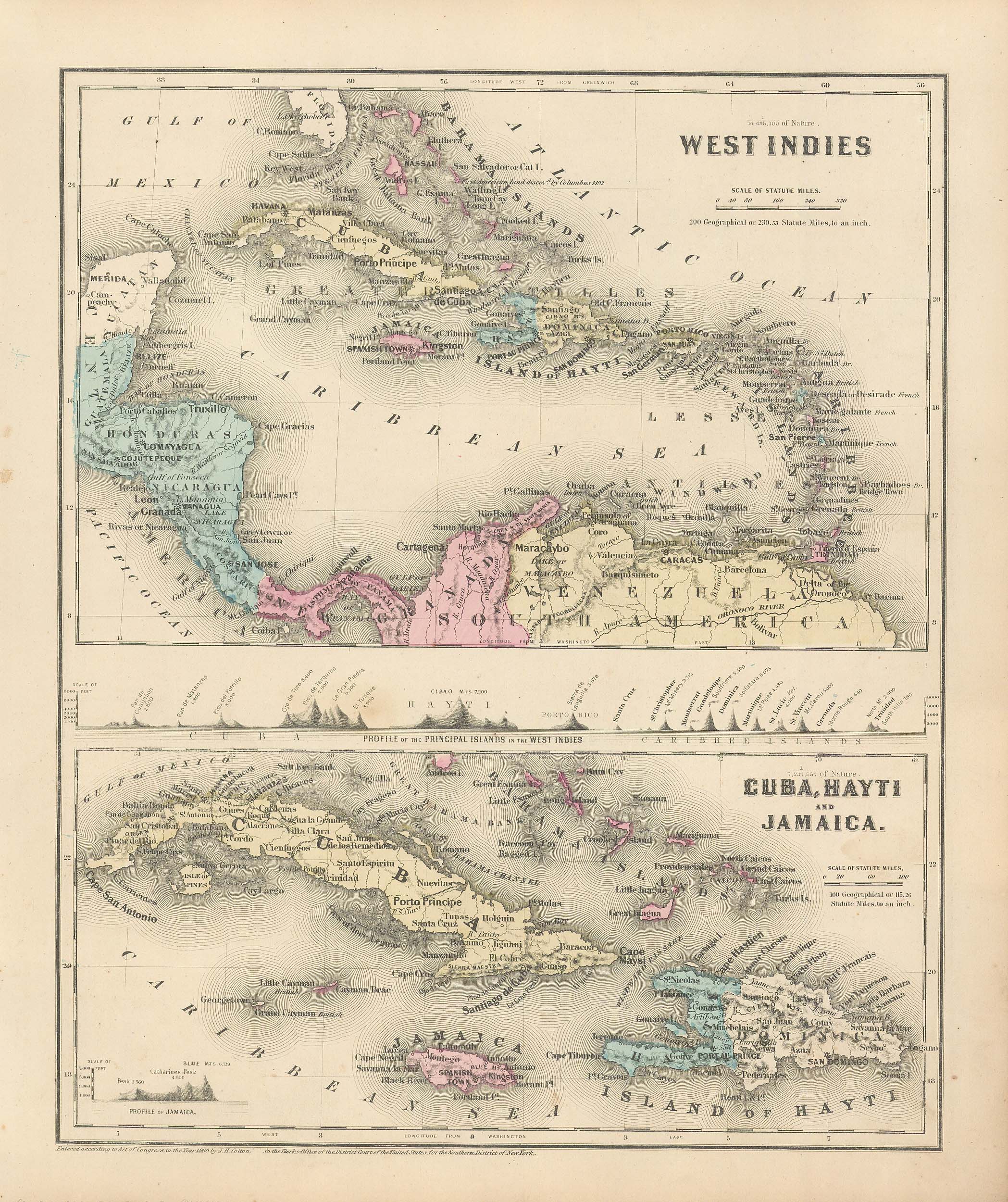 COLTON-1860-INDIES-CUBA-PHYSICAL