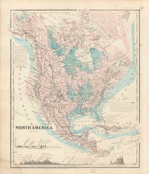 Vintage Antique North America Maps