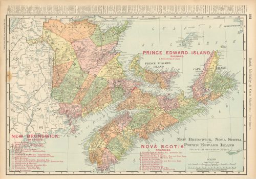 Vintage Antique Nova Scotia Maps