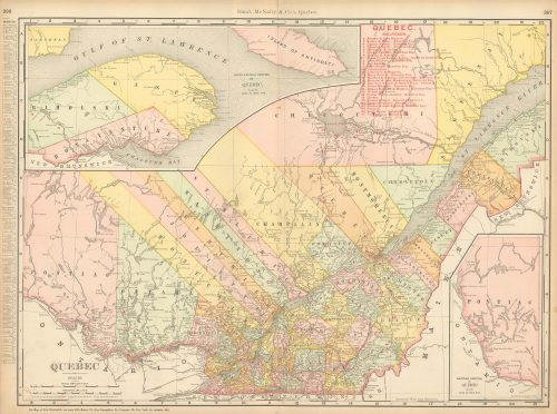 Vintage Antique Quebec Maps