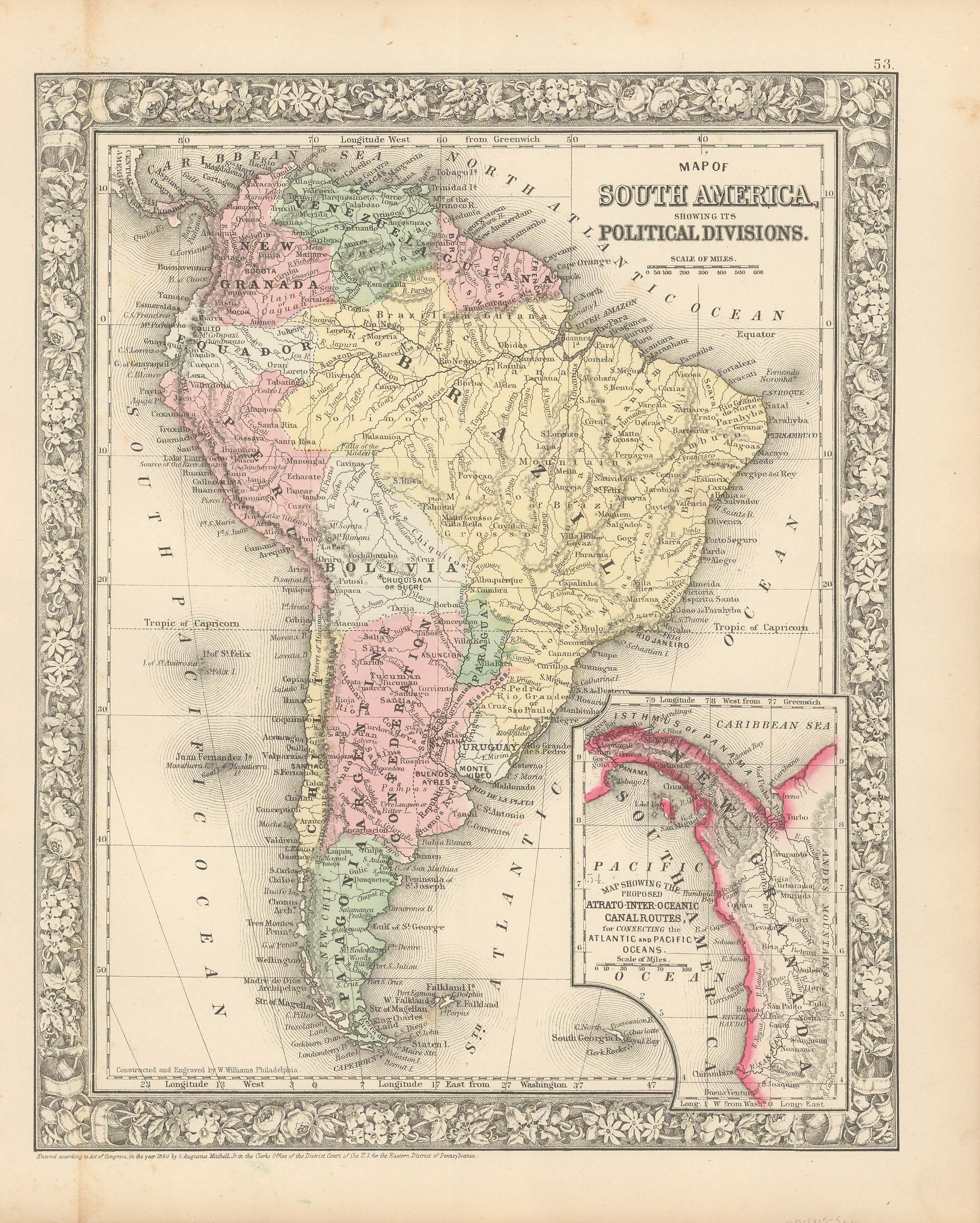 Mitchell 39 s 1865 Map of South America - MIT 1865 SAM 