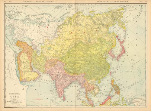 Vintage Antique Asia Maps