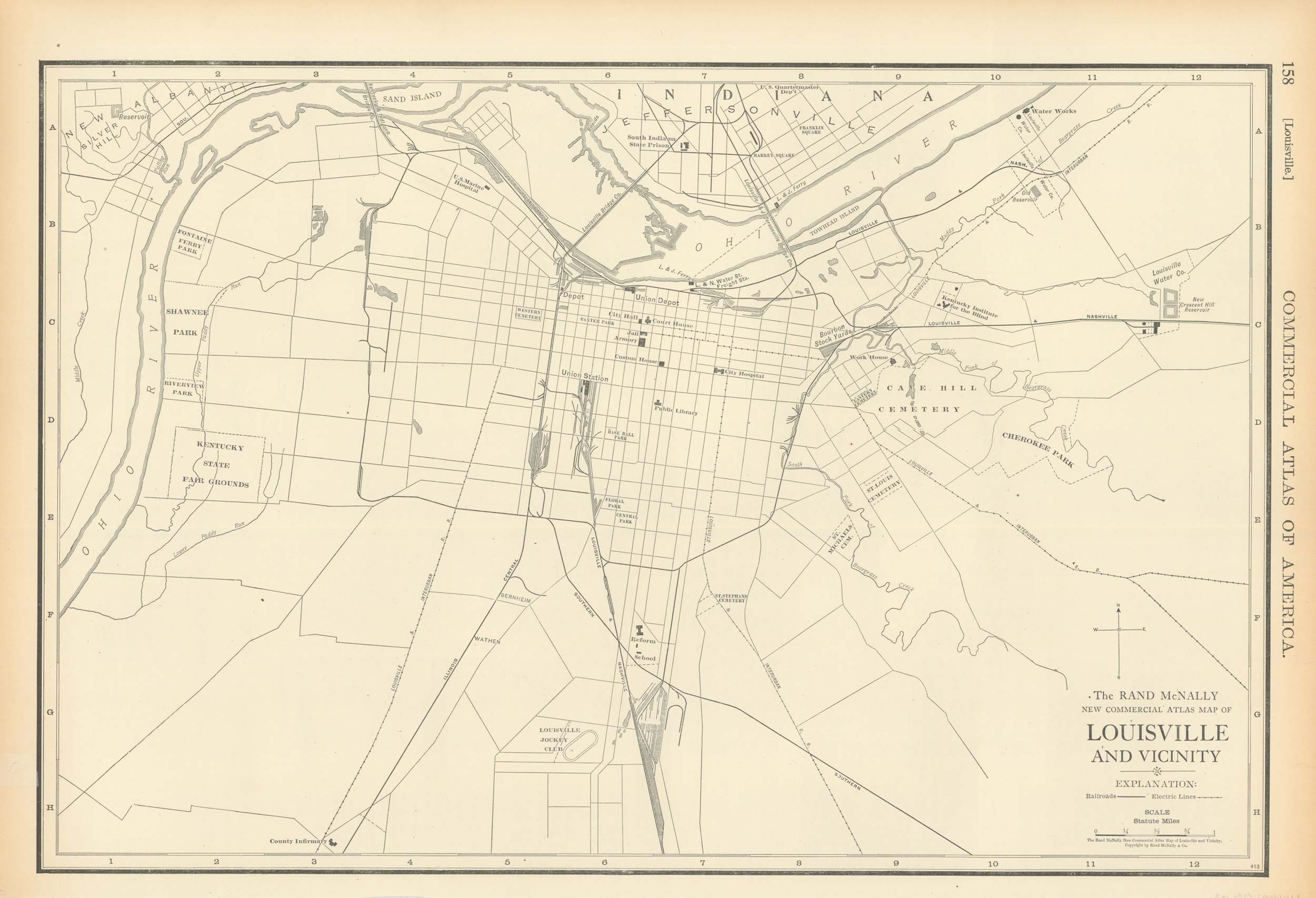 McNally's 1919 Map of Louisville and vicinity - Art Source International