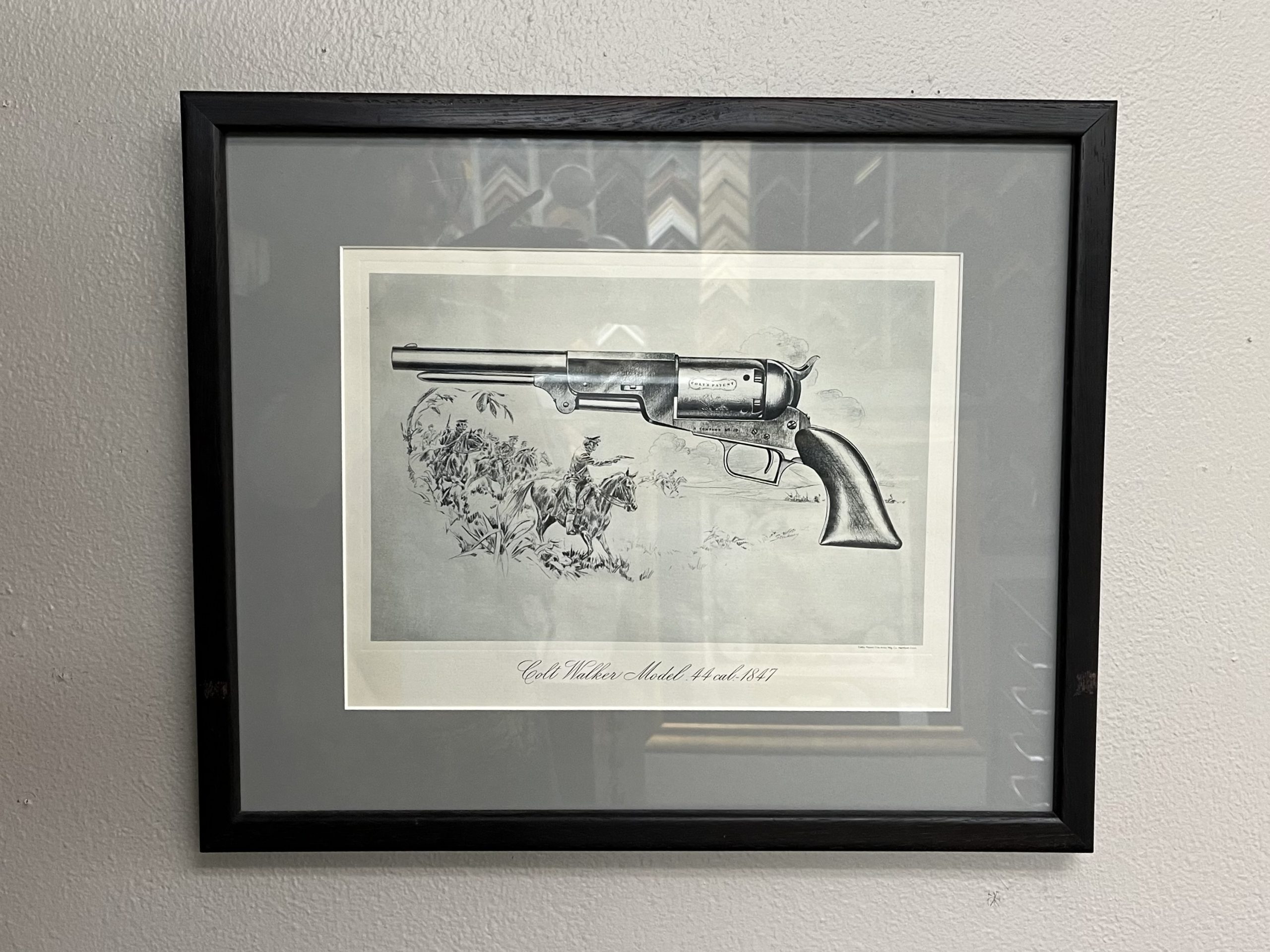 Framed Colt Walker Model - Art Source International